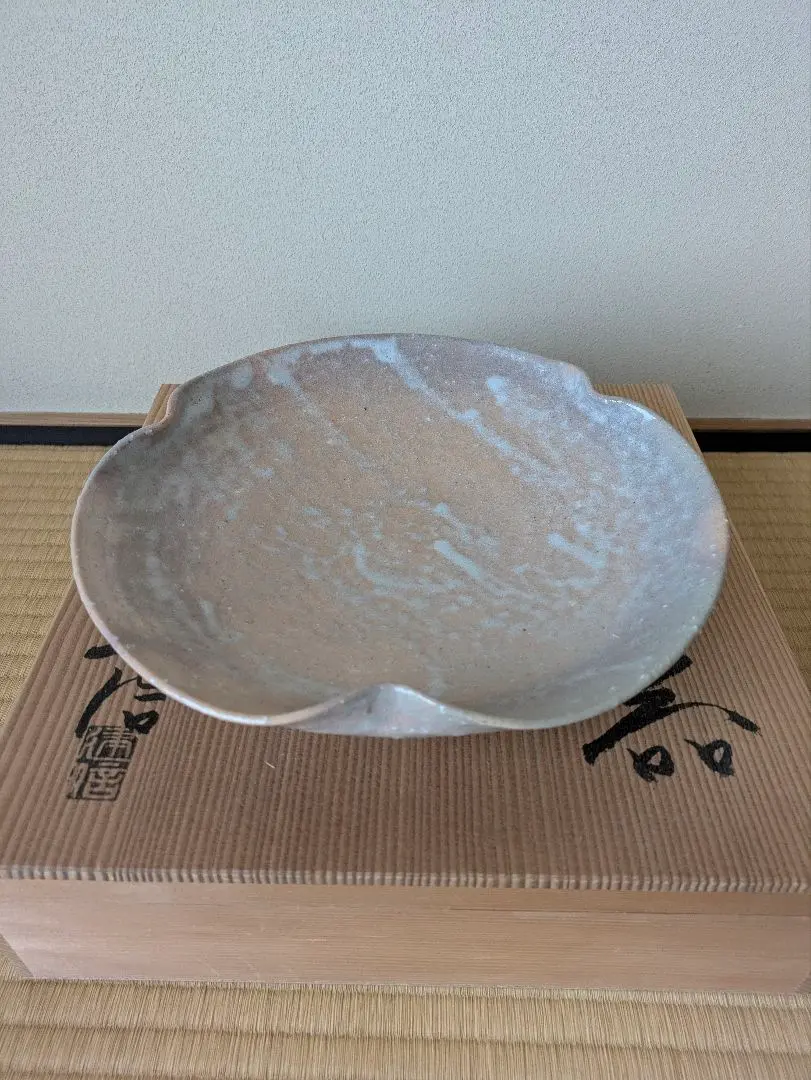 萩焼 花瓶　(厚東建信 作) 萩焼・厚東建信・花壺・壺型花器・花瓶・陶磁器・No.221218-36