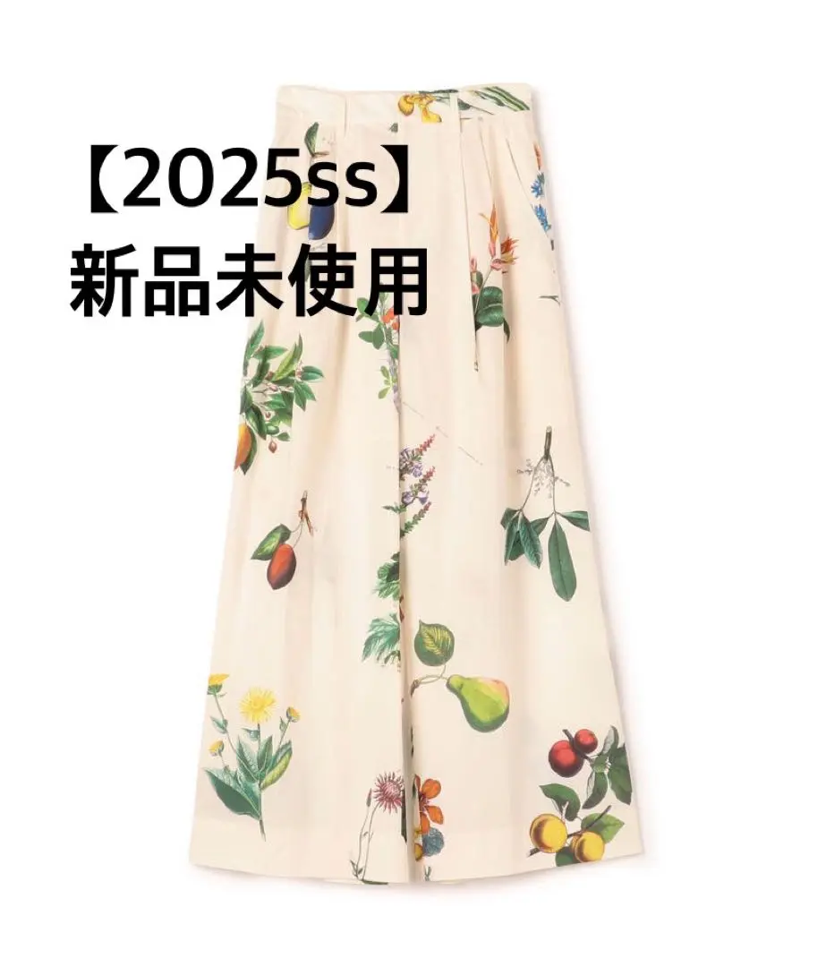 a6191【CABaN】カジュアルパンツ　ボタニカル　総柄　薄手 シルクツイル HARVEST セミワイドパンツ｜トゥモローランド 公式通販