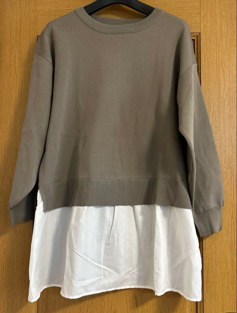 Thumbnail of SHOO・LA・RUE Knit Layered Long Sleeve Top, Relaxed M Size