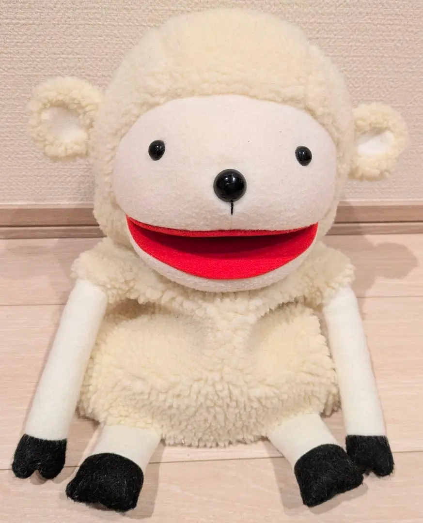 ヘーベルハウス　ラム君　ぬいぐるみ　パペット　エプロン　美品　レア　製造終了 ヘーベルハウス ラム君 ぬいぐるみ パペット エプロン 美品 レア