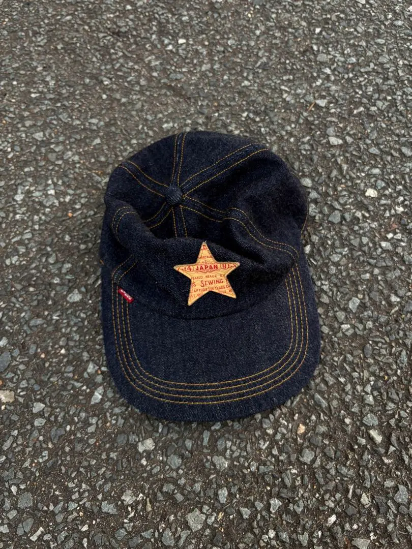 Thumbnail of Dark Denim Cap with Star Patch - Original Supreme