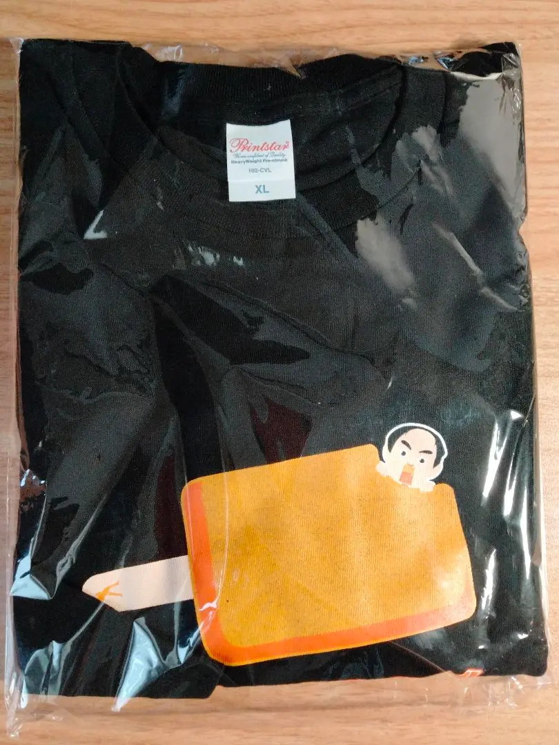 エガちゃんねる × ガツン、とみかんコラボTシャツ ブラックXL