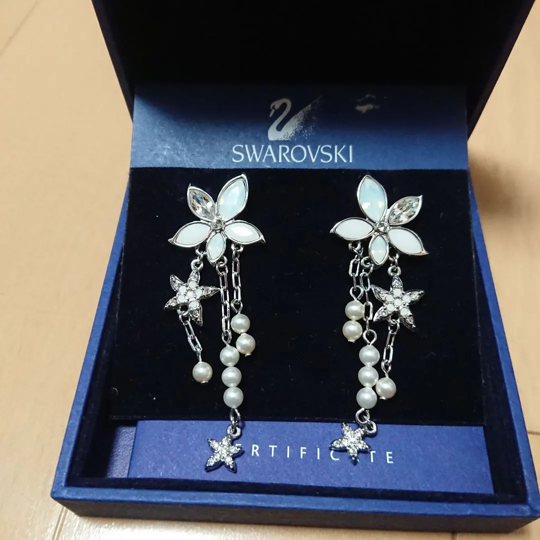 Thumbnail of Swarovski Flower Star Motif Earrings