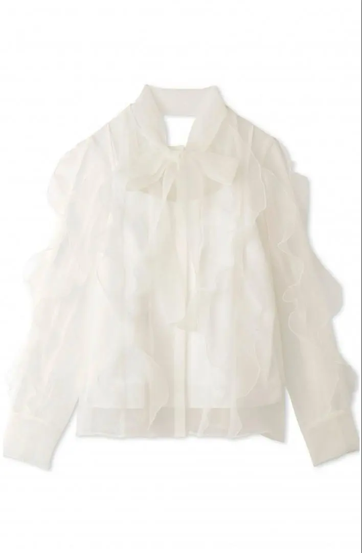 Thumbnail of FRAY I.D Sheer Fabric 2-Way Blouse