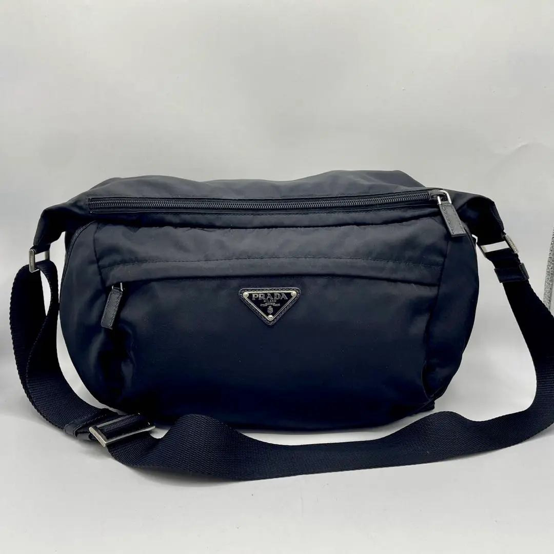 【ヴィンテージ】Rank:B☆PRADA ネイビー バイクバッグ 2VH994 広尾店】プラダ PRADA ボディバッグ ショルダーバッグ 2VH994