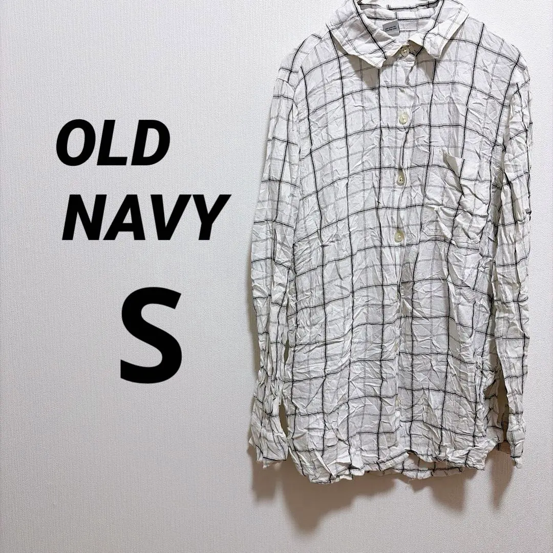 Thumbnail of OLD NAVY [S] Checkered Shirt Long Sleeve Women's Men's White