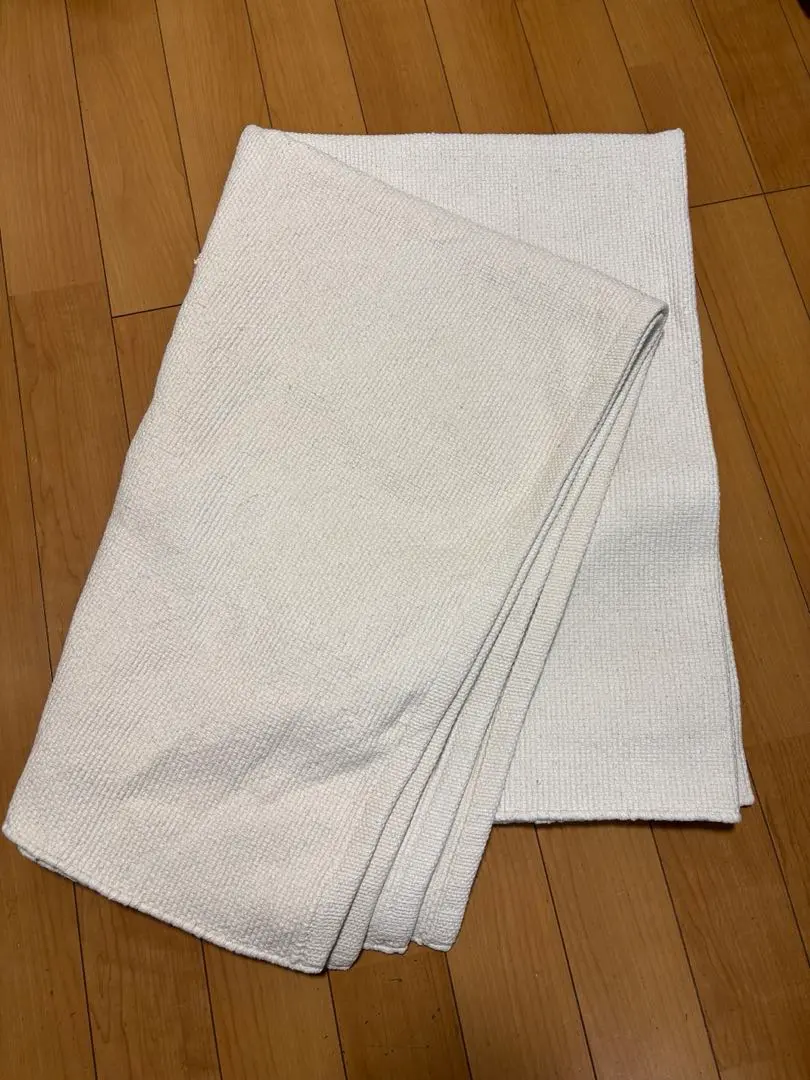 無印良品　インド綿手織りラグ　約240x200 ベージュ コットン　大きい 無印良品 インド綿 手織ラグ 約200×200cm ベージュ - メルカリ