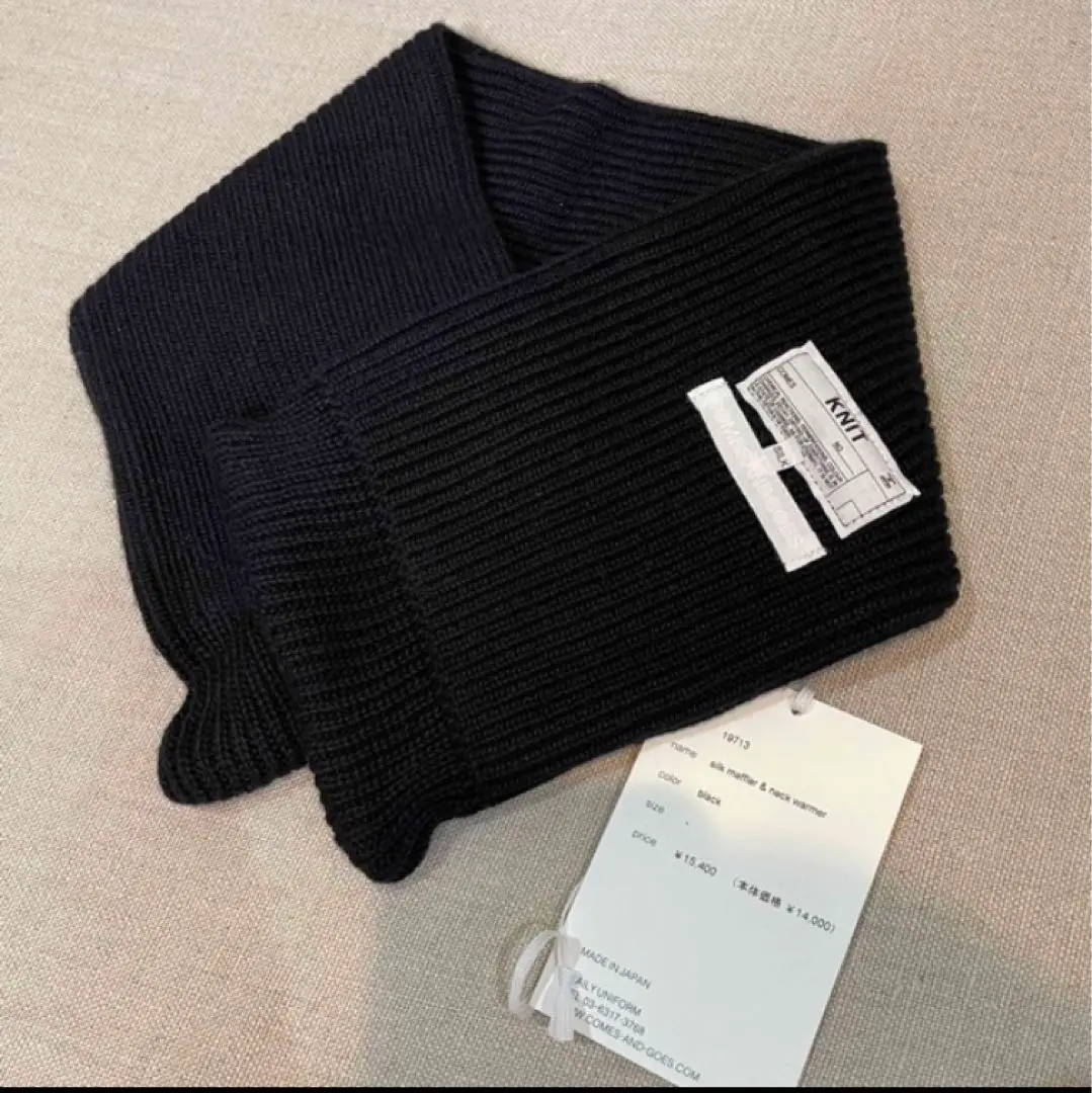 COMOLI | シルクフリースネックウォーマー（navy）- BARD