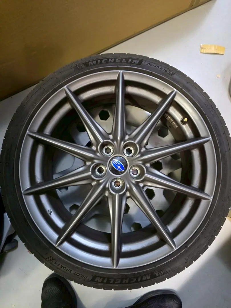 ① トヨタ GR86 RZ 純正 18インチ アルミホイール BRZ他 2024年製 新車外し品】トヨタ GR86 RZ 純正 18in 7.5J +48
