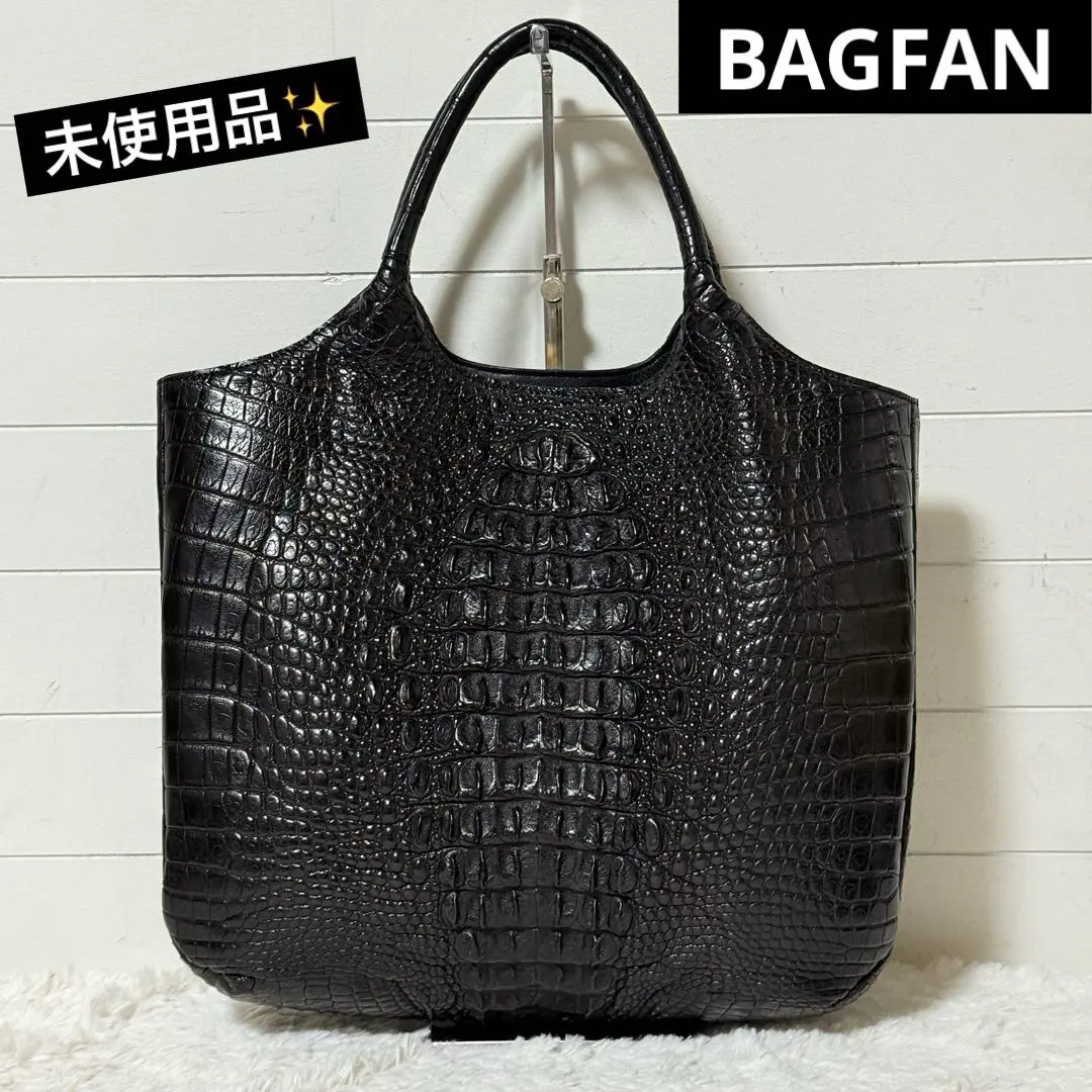 BAGFAN クロコダイル　JRA ワニ革　トートバッグ　ハンドバッグ 06001182-m10.jpg