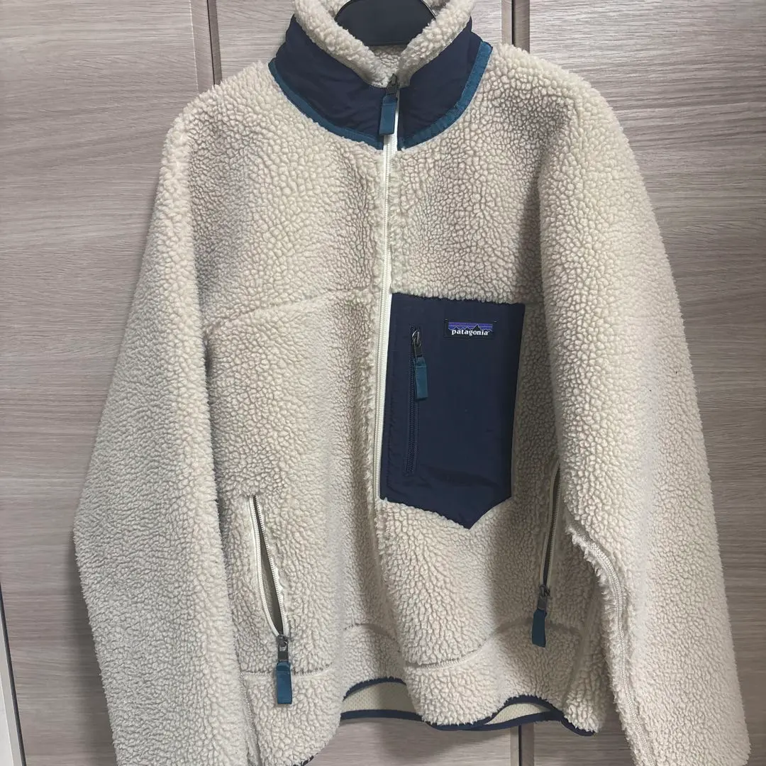 Thumbnail of Patagonia Fleece Jacket, Size S, Cream/Navy