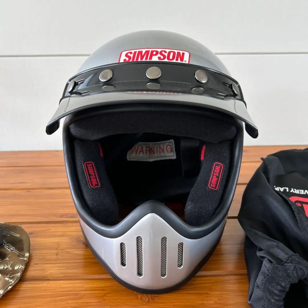 シンプソンヘルメットM50 NORIX ゴーグル&Bluetooth通話付き