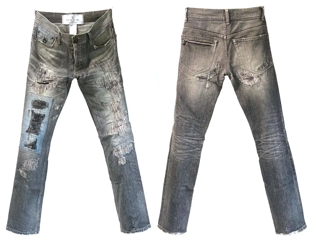 【美品】 OSSA MONDO カットオフボタンフライデニム ダメージジーンズ OSSA MONDO オッサモンド - メルカリ