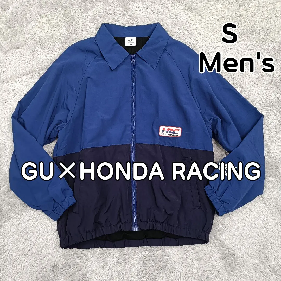 【未使用品L】ホンダHONDAジップ・ナイロンジャケット●黒×紺 父の日限定価格【未使用品L】ホンダHONDAジップ・ナイロン