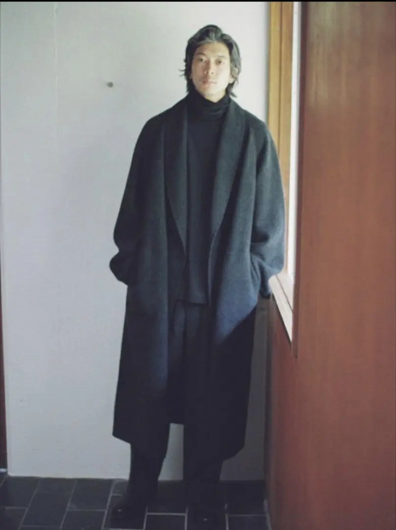 LIDNM SHAWL COLLAR REVER COAT サイズM LIDNM（リドム）の「SHAWL COLLAR REVER COAT（その他アウター