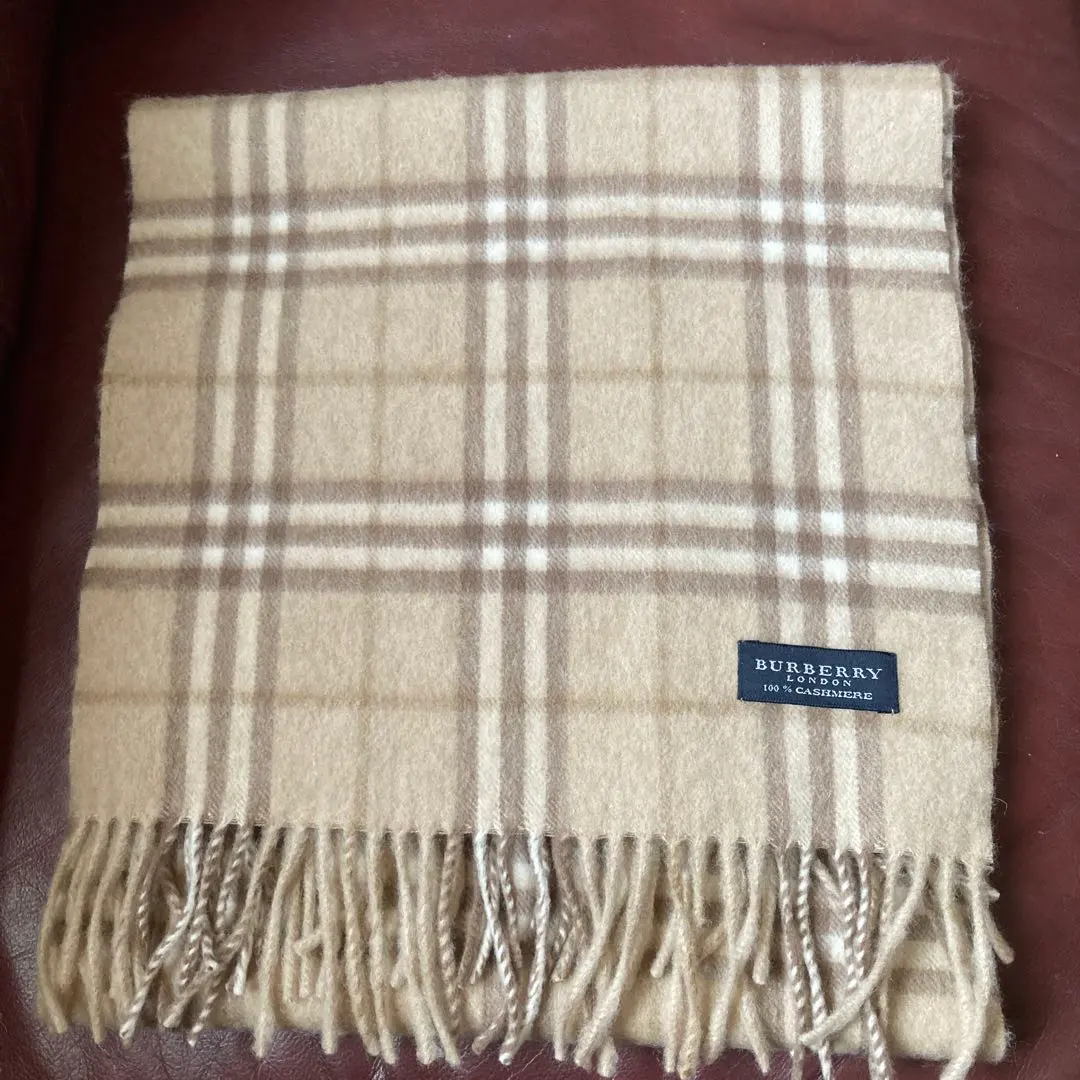 Thumbnail of BURBERRY Cashmere Scarf Beige Check - New