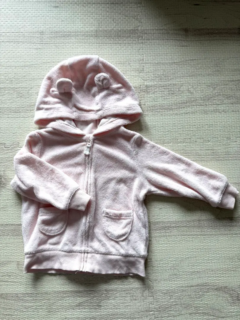 Thumbnail of Carter's 12M hooded sweatshirt, light pink