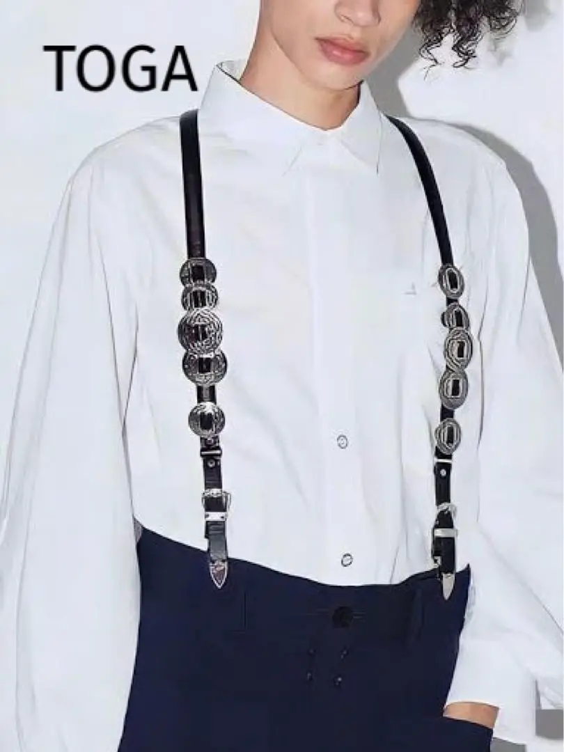 TOGA PULLA サスペンダー TOGA PULLA＞アセテートツイル サスペンダーパンツ