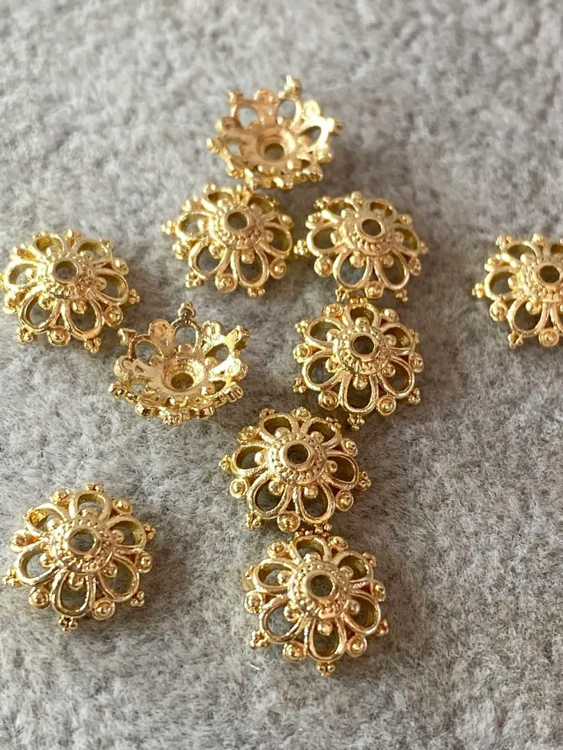 Thumbnail of ZP324-4 Flower Seat Gold Set, Handmade Parts, Copper Plating