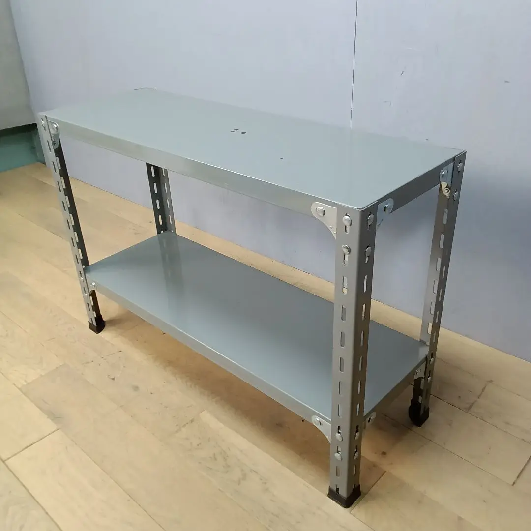 D&DEPARTMENT 工業用スチールシェルフ グレー ※予備部品付 優れた機能性と無駄のないデザイン工業用スチールシェルフ