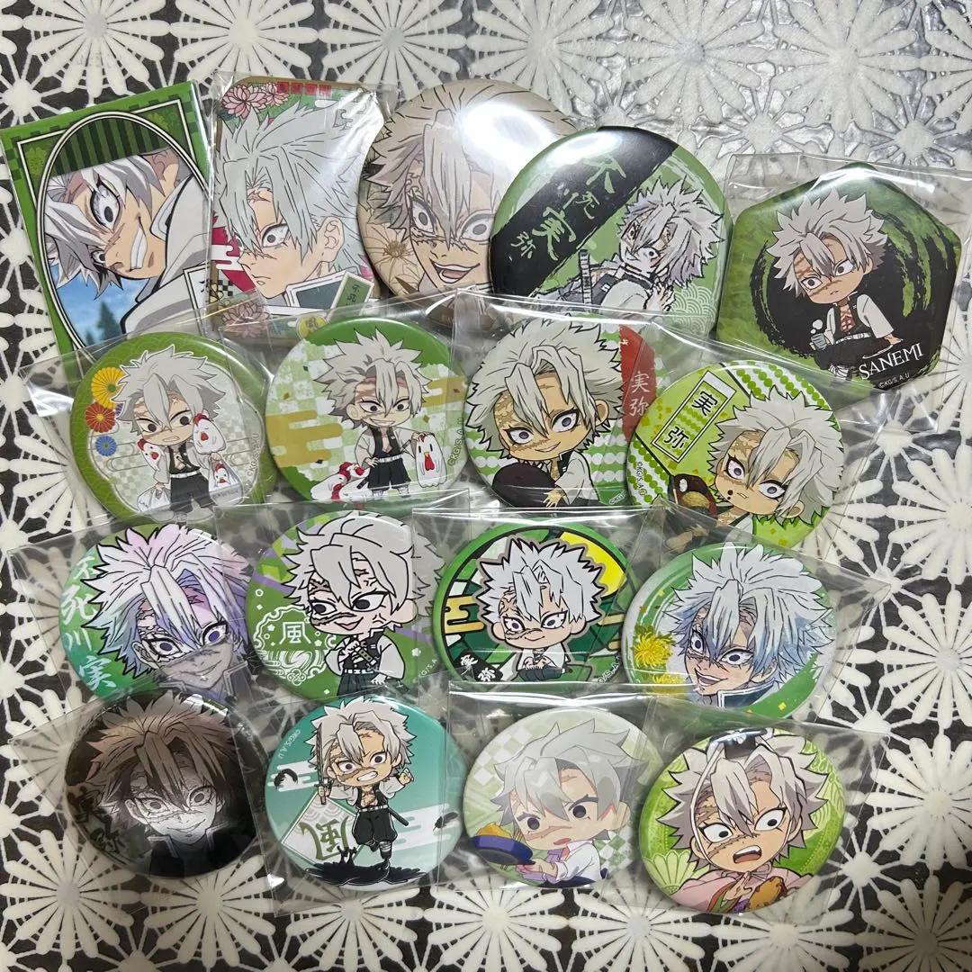 鬼滅之刃 不死川實彌 襟章套裝 17個 的縮圖