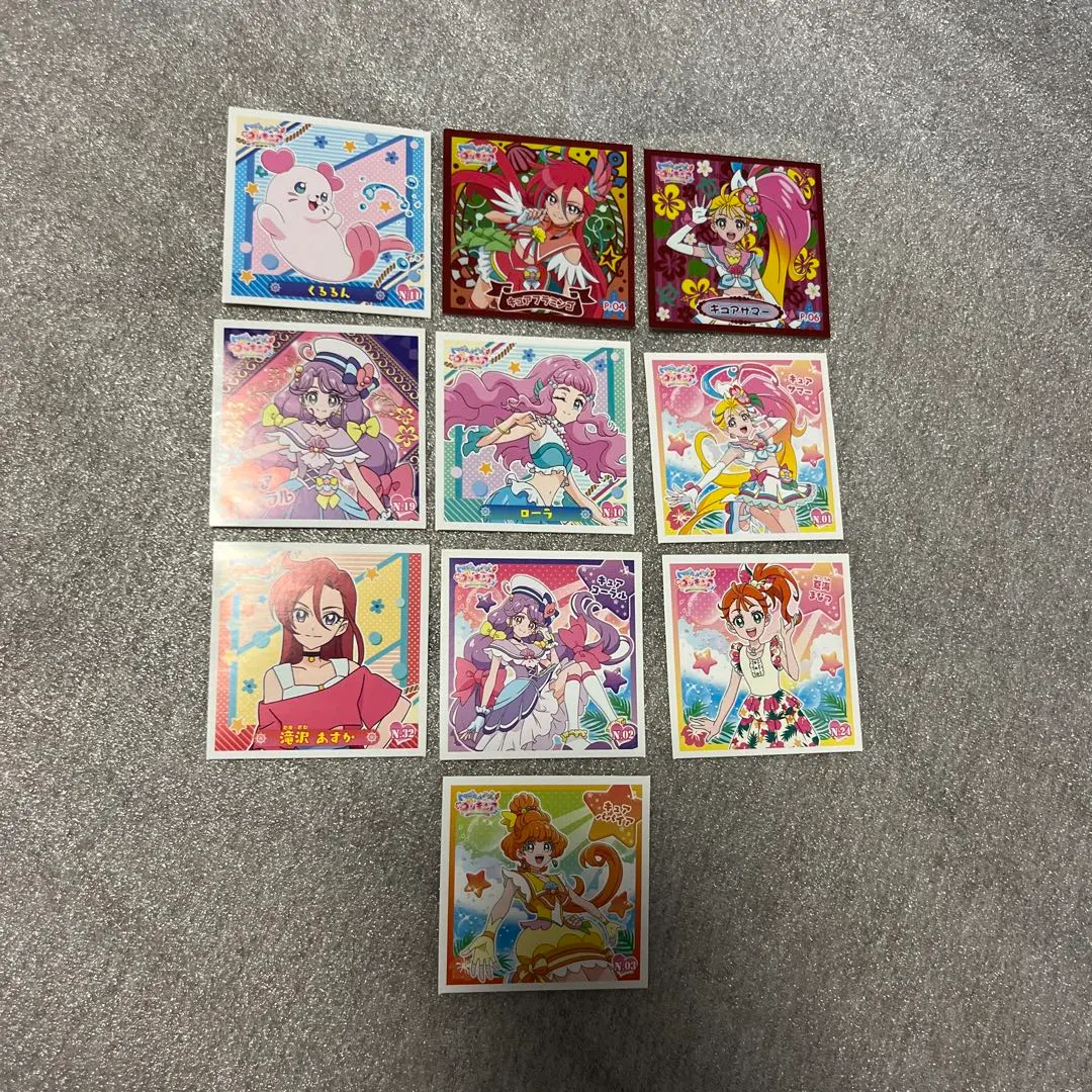 Thumbnail of Precure Kira Kira Seal Collection: Cure Summer, Cure Flamingo, and others. Bulk sale.
