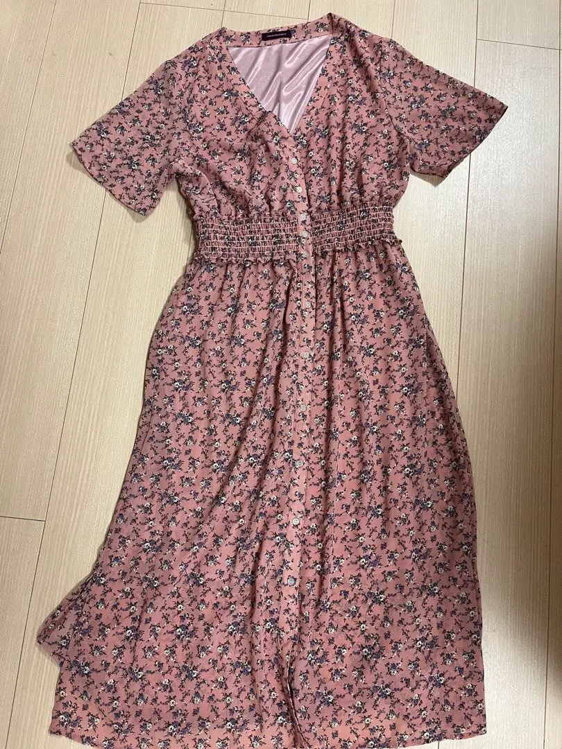 Thumbnail of URBAN RESEARCH Floral Short Sleeve Long Dress, Free Size