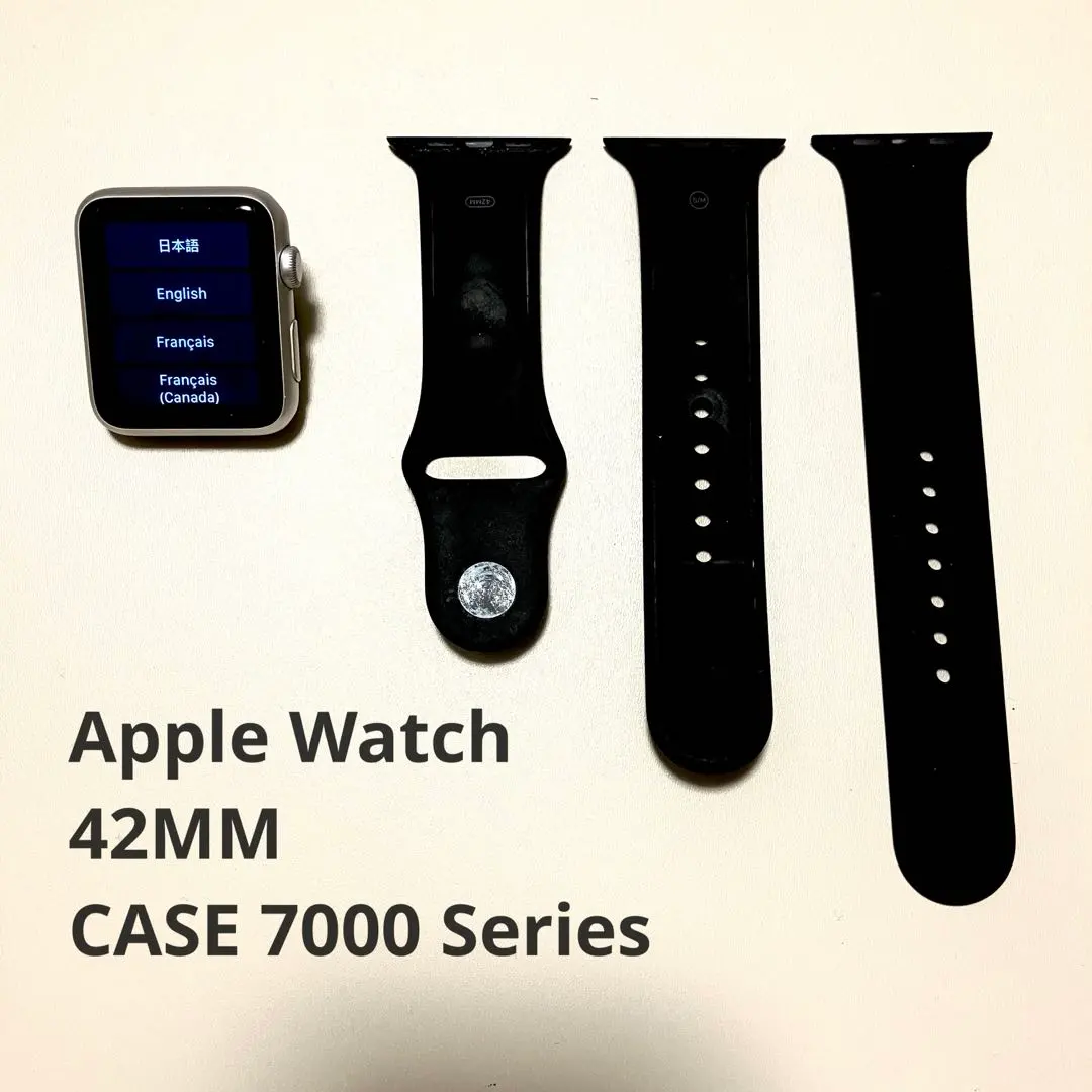 時計 Apple Watch 42mm A1554 Apple Watch 42mm MJ3V2J/A A1554 ホワイトスポーツバンド 第1
