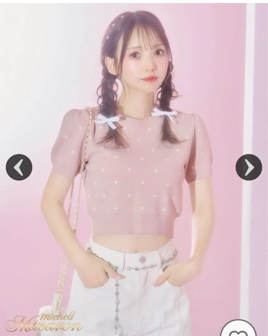 ミシェルマカロン レースリボントップス　村望しおん　jams ジャムズ ミシェルマカロン レースリボントップス 村望しおん jams