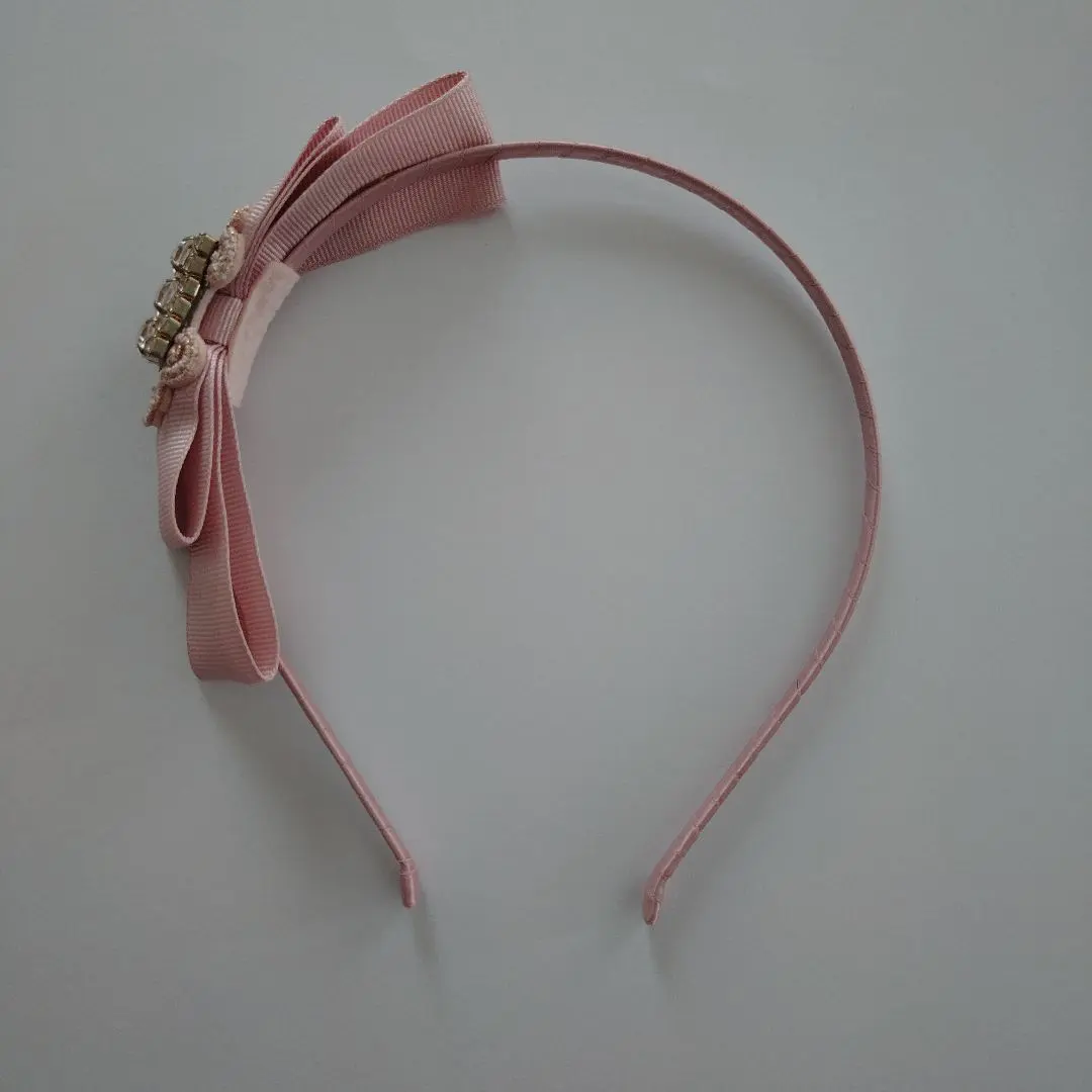 Thumbnail of Pink Headband with Jeweled Ribbon