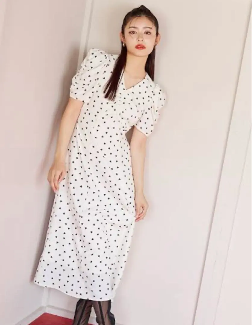 Thumbnail of Snidel Heart Print Dress