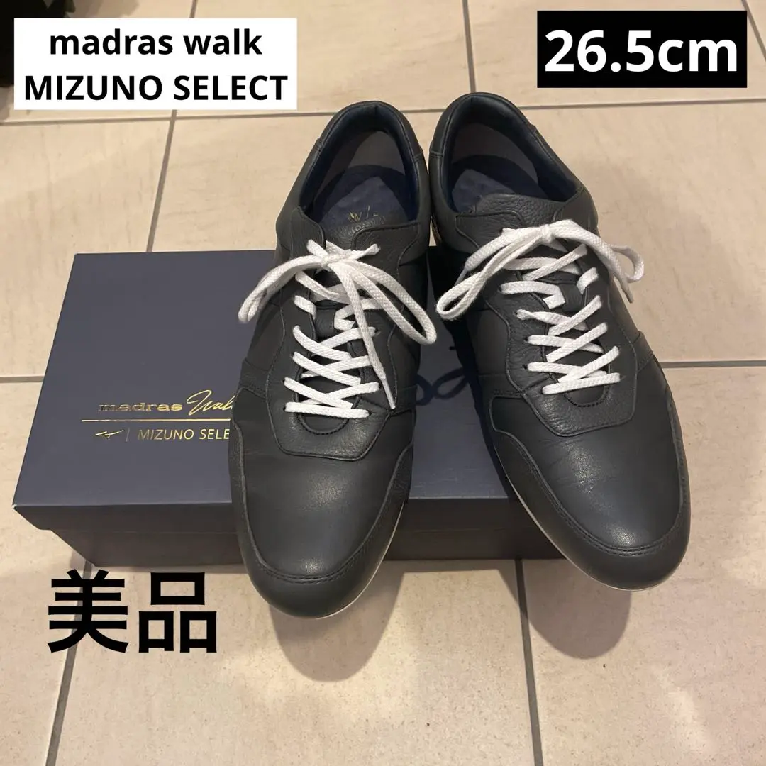 美品madras walk mizuno select ローファー ブラック 黒 LST16214-1.gif
