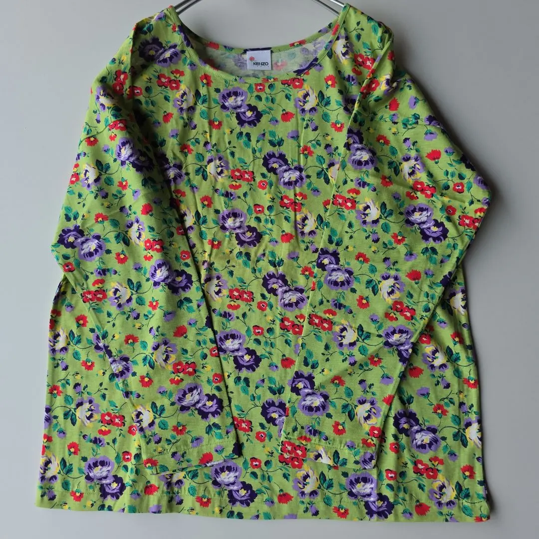 90s KENZO ケンゾー 花柄 総柄 レトロ 長袖 カットソー Tシャツ KENZO PARIS ケンゾー ヴィンテージ 花柄 総柄 長袖カットソー M