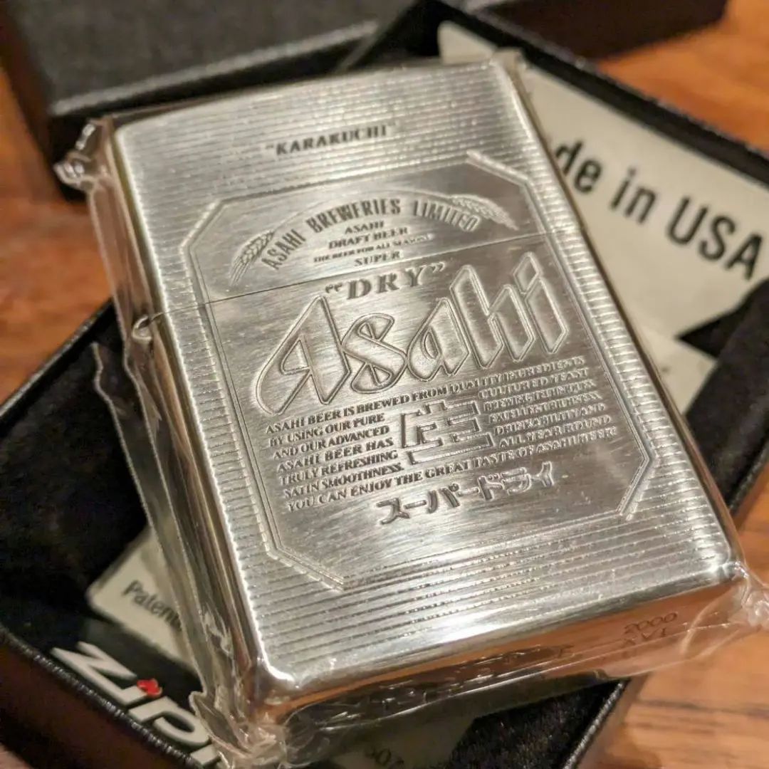 【新品】 アサヒ ASAHI スーパードライ Zippo ジッポー 缶ビール ☆絶好調！Asahi 辛口 スーパードライ 2000年