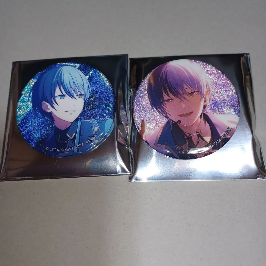 Thumbnail of Project Sekai x Ensemble Stars Collaboration Glitter Can Badges - Toya Aoyagi (A & B), 2 Pieces, Before & After Training