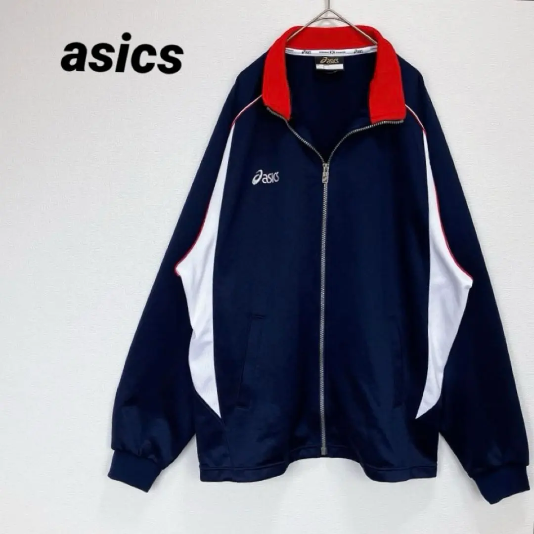 Thumbnail of Asics Zip-up Jacket Navy/Red Jersey Size 0