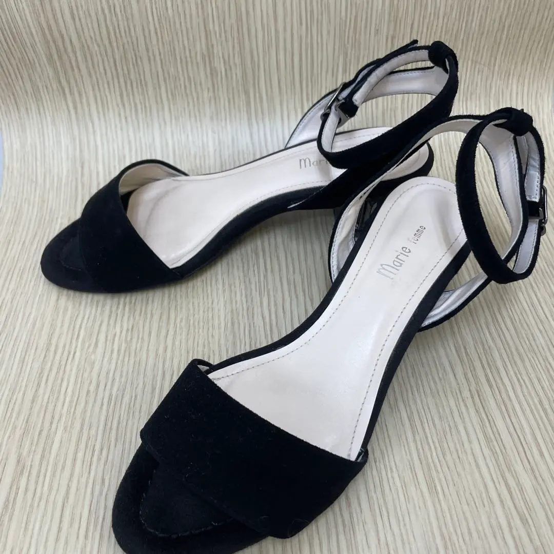 Marie 女士 麂皮涼鞋 23.5cm 黑色 的縮圖