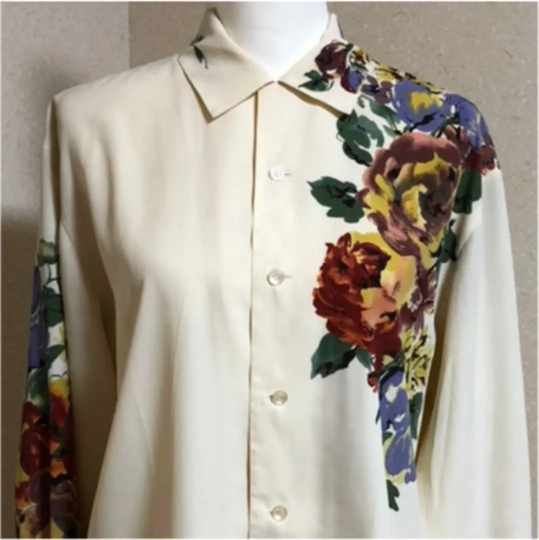 マリココウガ MARIKO KOHGA 22AW パターンブラウス シャツ 長袖 ドット柄 F 黒 ブラック OHGA-1040-2 /AN28 レディース マリココウガ MARIKO KOHGA 22AW パターンブラウス シャツ 長袖