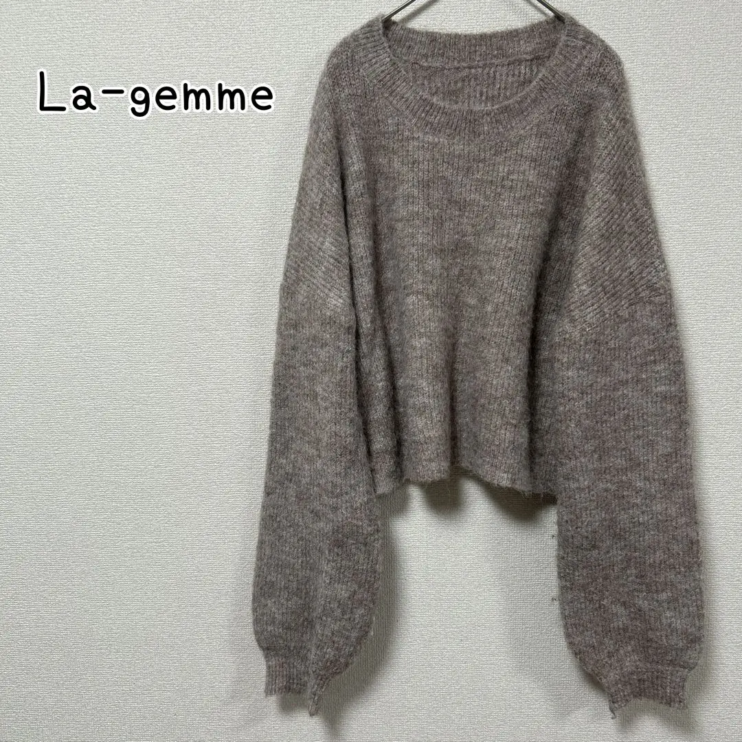 Thumbnail of La-gemme knit sweater oversized short length relaxed fit