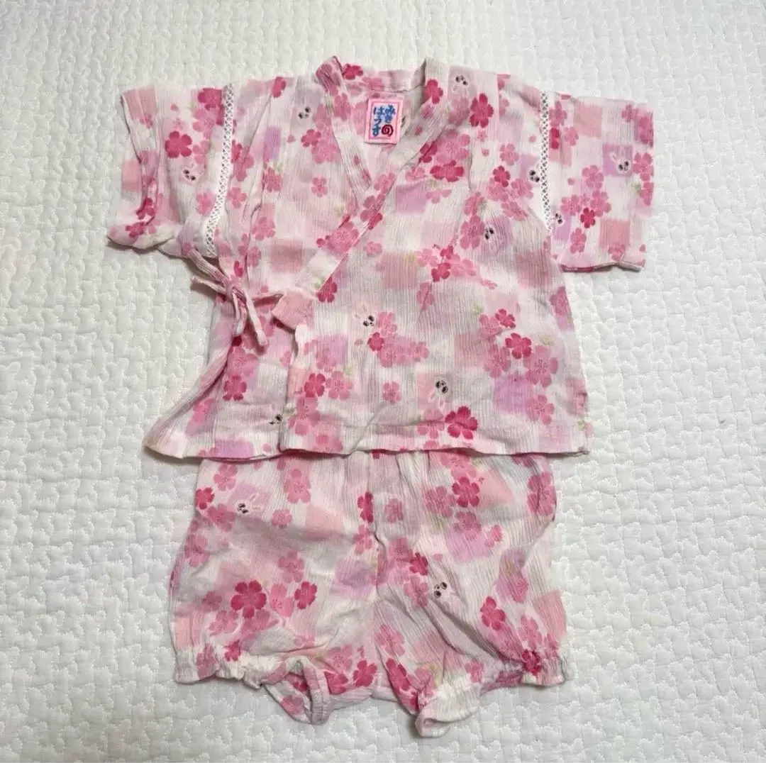Thumbnail of Miki House Jinbei, Floral Pattern, Pink, Up to 95cm