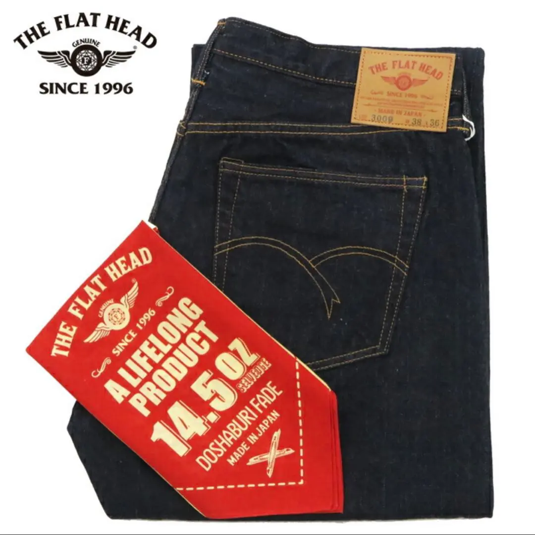THE FLAT HEAD _LOT.3009　W:30インチ The Flat Head 3009 Slim Straight - 14.5oz Selvedge Denim