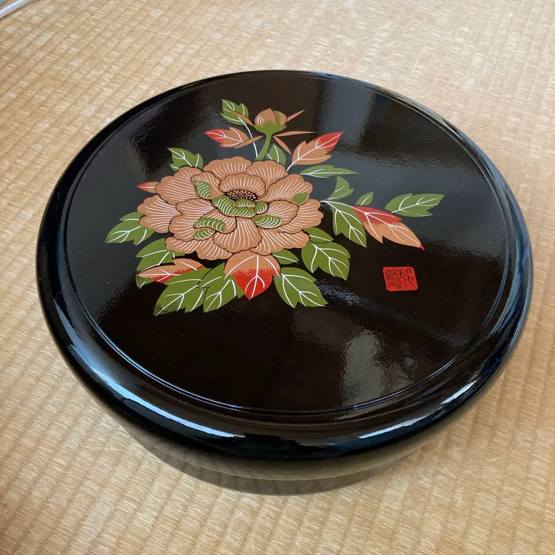 輪島塗　宗陽造　七宝蒔絵　茶箱　茶筅筒　茶碗など　四点　一式　M　R6237 輪島塗 宗陽造 七宝蒔絵 茶箱 茶筅筒 茶碗など 四点 一式 M R6237