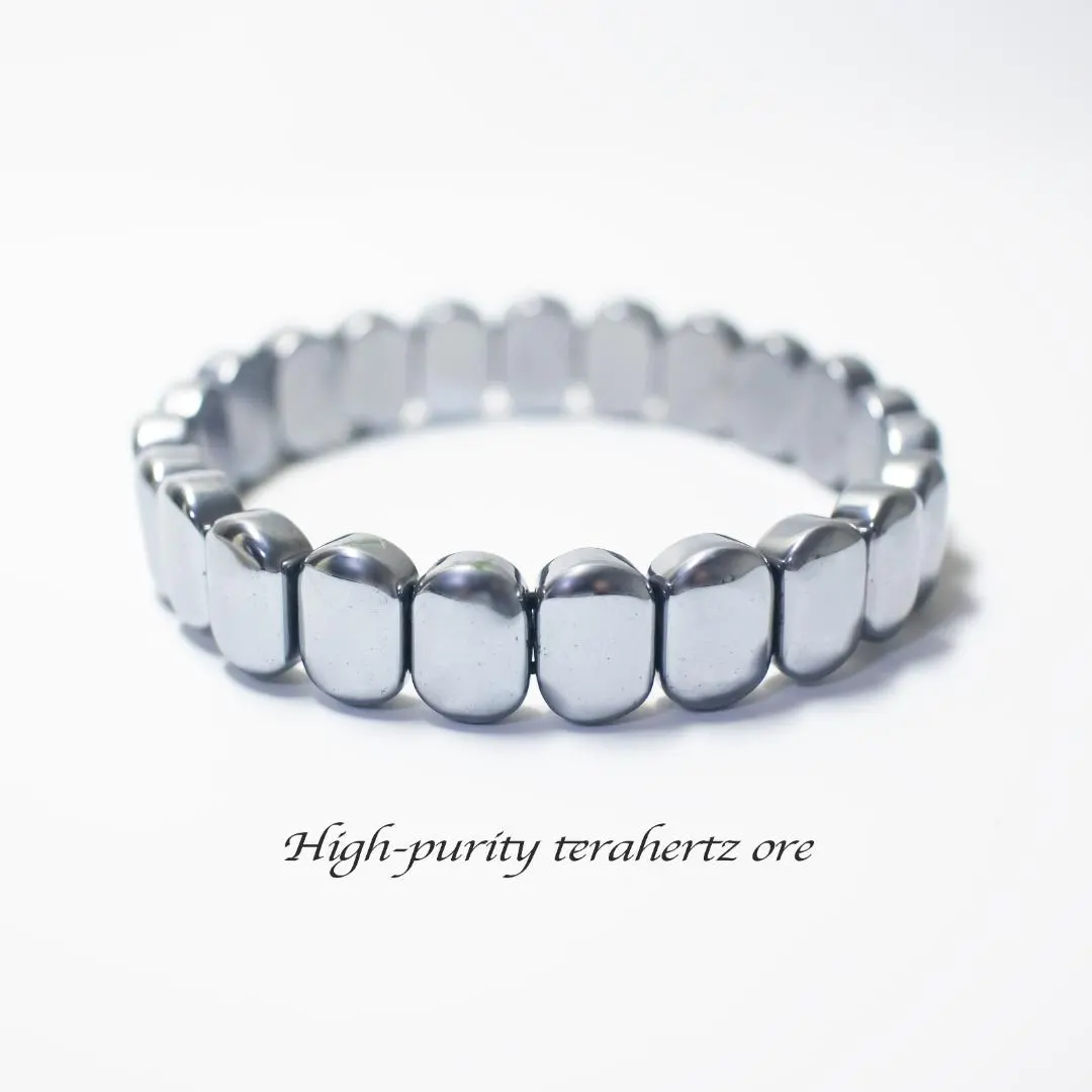 Thumbnail of High Purity Terahertz Ore Bangle Bracelet Silver Shiny Unisex