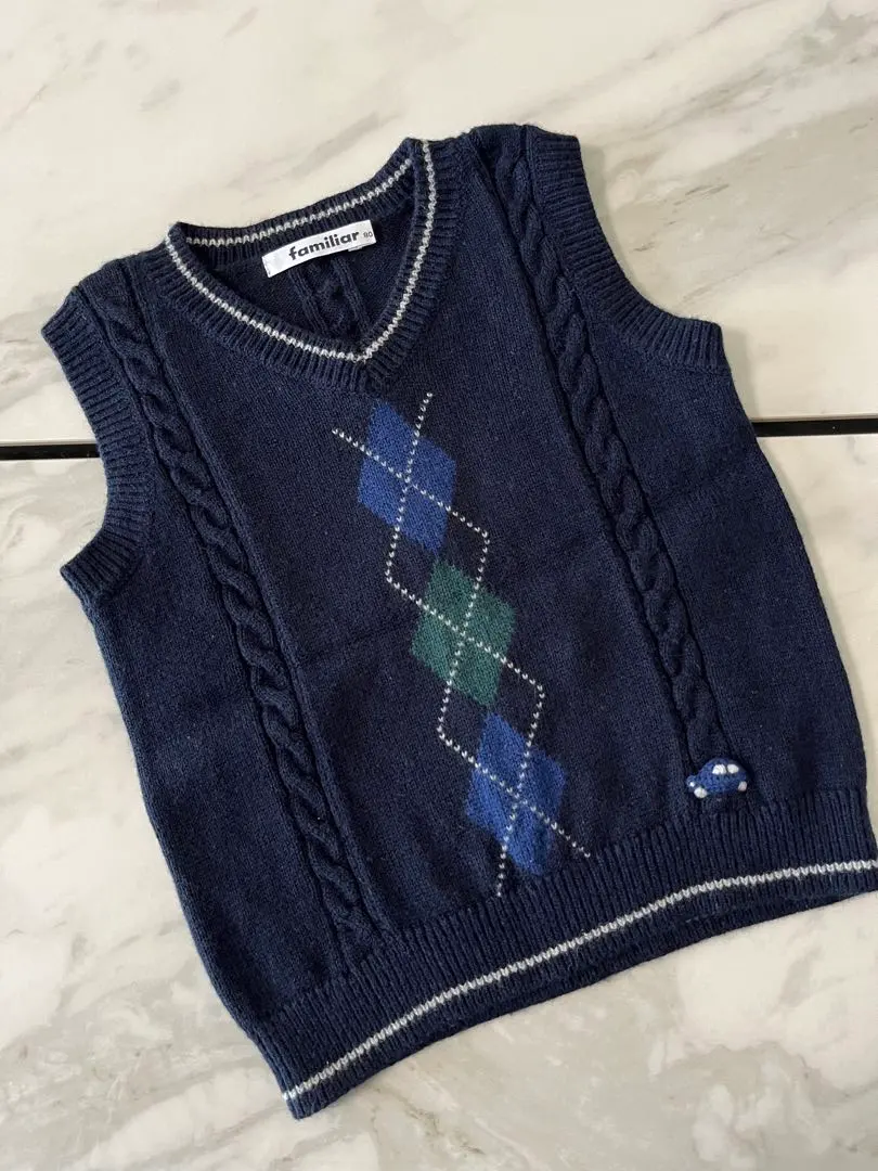 Thumbnail of Excellent condition. Familiar vest, 80cm, navy blue, baby vest.