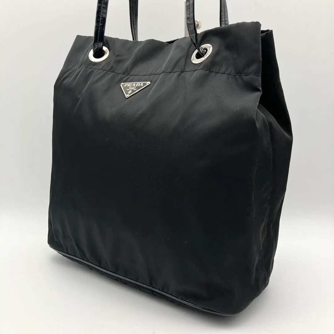 Thumbnail of Excellent Condition: PRADA Prada Tote Bag Nylon Shoulder Bag Triangle Logo Plate Black