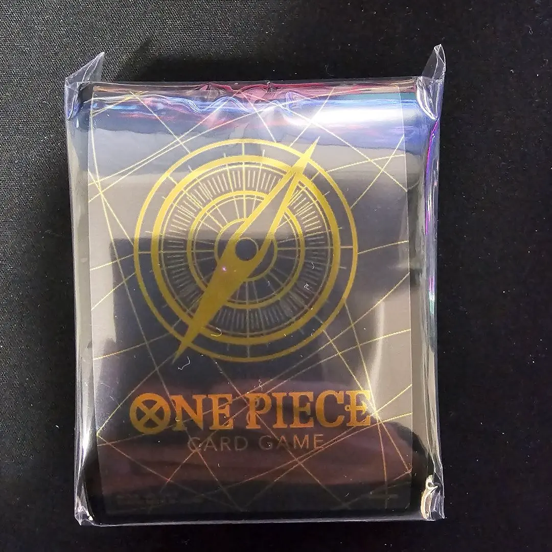 Thumbnail of One Piece Card Game Limited Card Sleeves Standard Black Gold - 70 Count