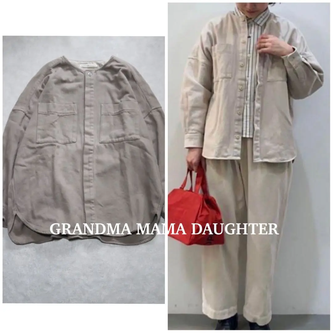 美品】グランマママドーター ノーカラー きなり size1