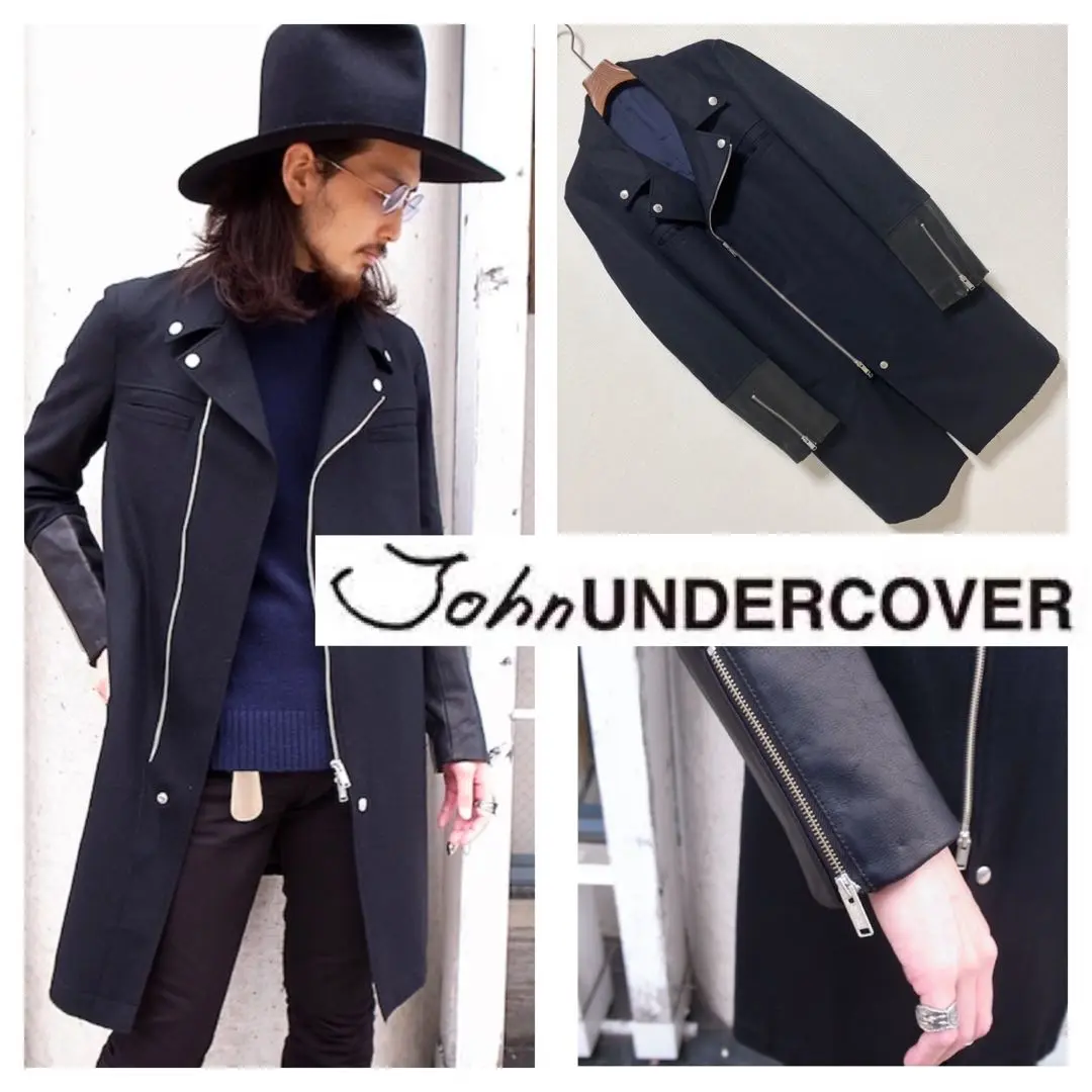 John UNDERCOVER ジョンアンダーカバー ライダースコート ウール UNDERCOVER ジョンアンダーカバー ライダースコート サイズ2