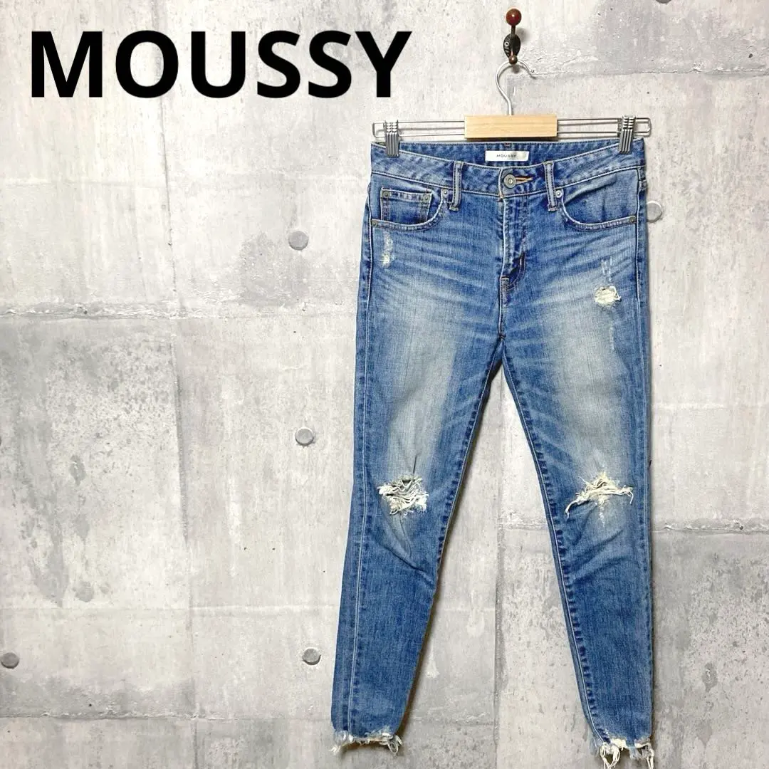 Thumbnail of MOUSSY CRASH CROPPED SKINNY JEANS