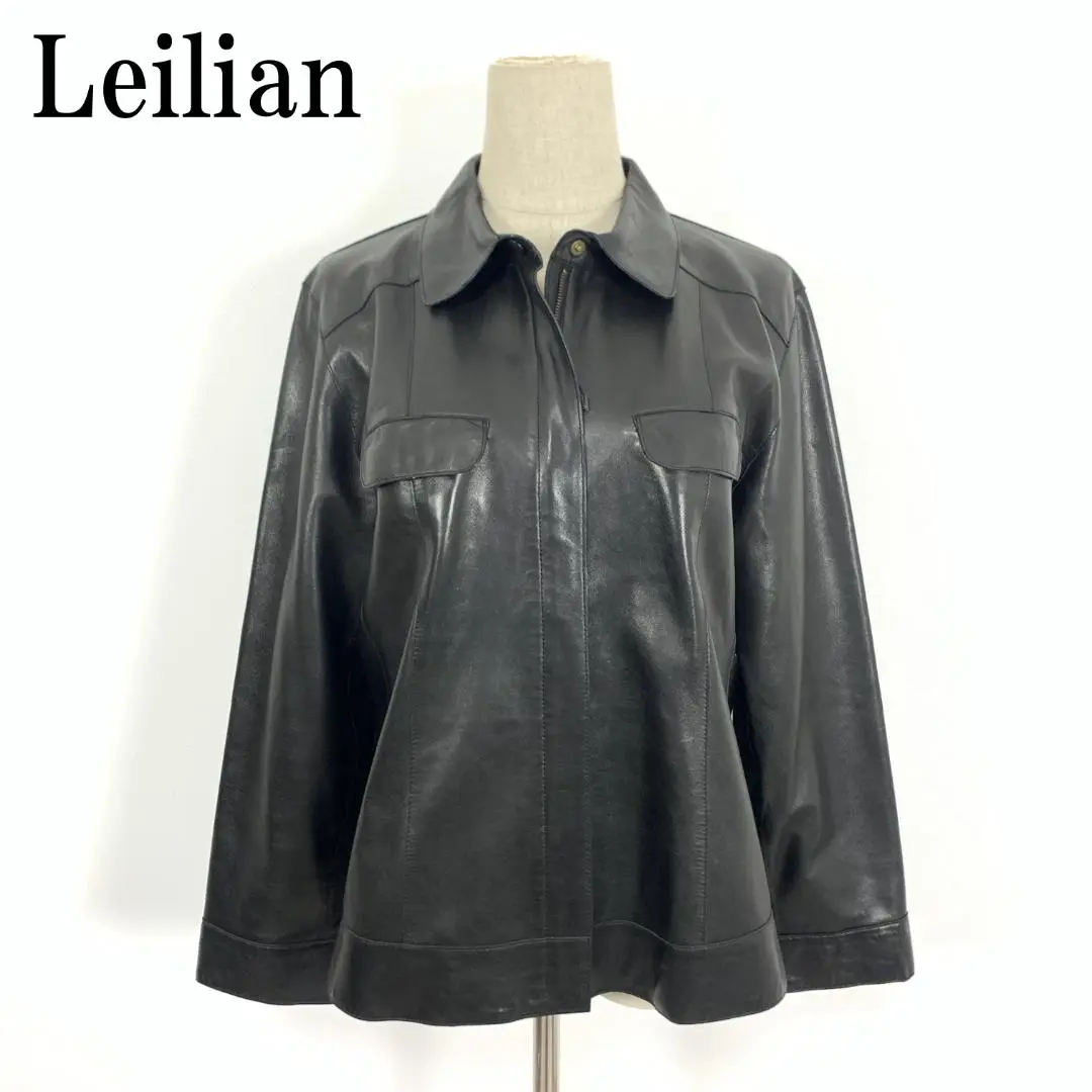 希少✨美品【レリアン】シングルライダースジャケット 羊革 ラムレザー 現行タグ 2025年最新】leilian レディース シングルライダースの人気